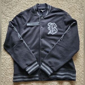 NWT MEN'S BLESSED VARSITY JACKET Y2K STYLE SIZE L NOVAMEN